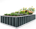 KING BIRD Raised Garden Bed 68"x 36"x 12" Galvanized Steel Metal Outdoor Garden by KINGBIRD