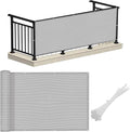 LOVE STORY 3'x16' Gray Balcony Screen Privacy Fence Cover UV Protection by LOVESTORY