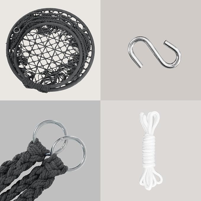 SUNCREAT Hammock Chair Hanging Macrame Swing - Image 6