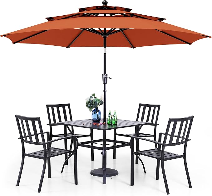 PHI VILLA 5 Piece Outdoor Dining Set by PHIVILLAThepioneerofcomfortablehouseholdsupplies