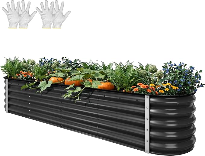 YITAHOME 17" Tall 9 in 1 Large Raised Garden Bed Kit, Outdoor Above Ground by YITAHOME