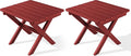 SERWALL Folding Outdoor Side Table Set of 2, Portable Adirondack Side Table by SERWALL