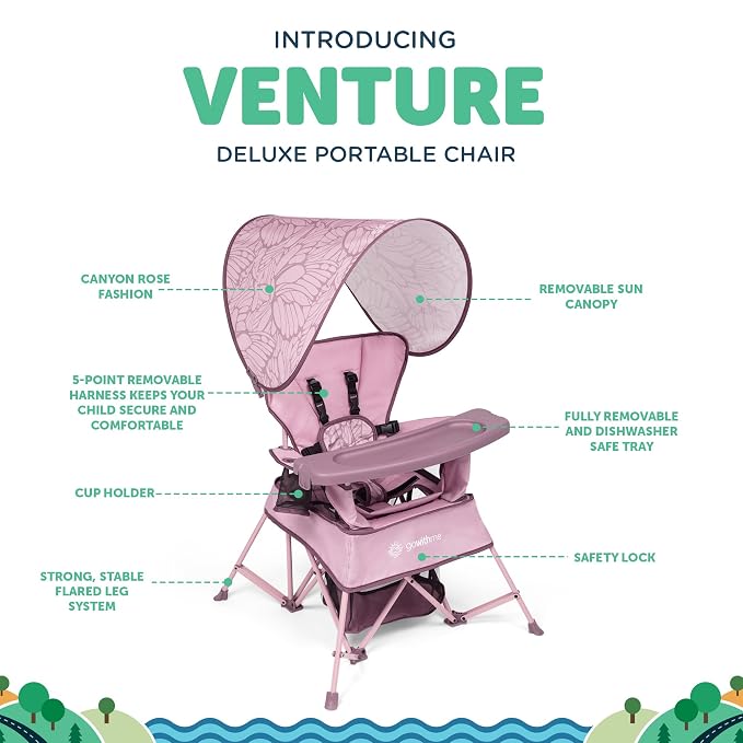 Baby Delight Go with Me Venture Portable Chair | Indoor and Outdoor | Sun - Image 3
