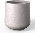 Kante 11.6" Dia Round Concrete Planter, Outdoor Indoor Large Plant Pots by Kante