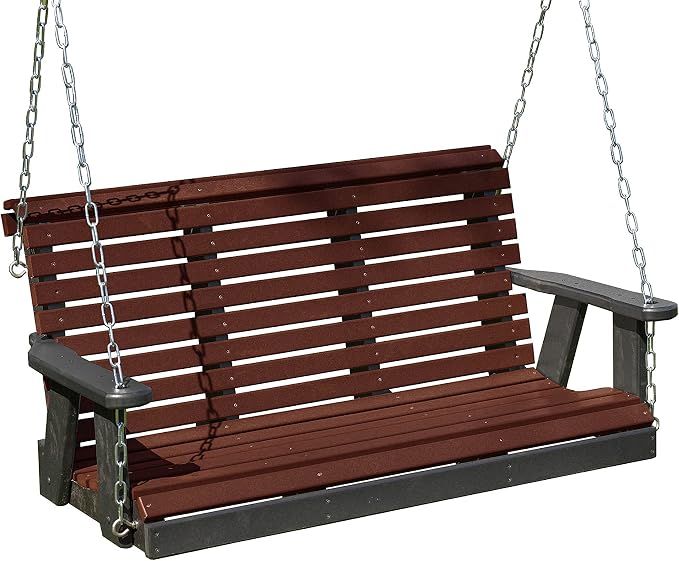 Poly Lumber Wood 4FT Porch Swing Amish Craftsmandship Made in USA HDPE by Unknown