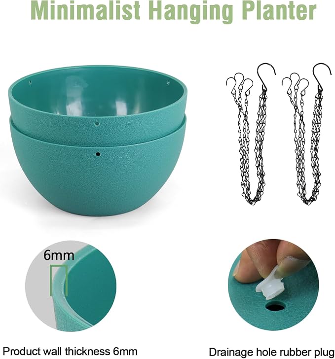 8 inch Small Hanging Planters Plant Pots - Image 4