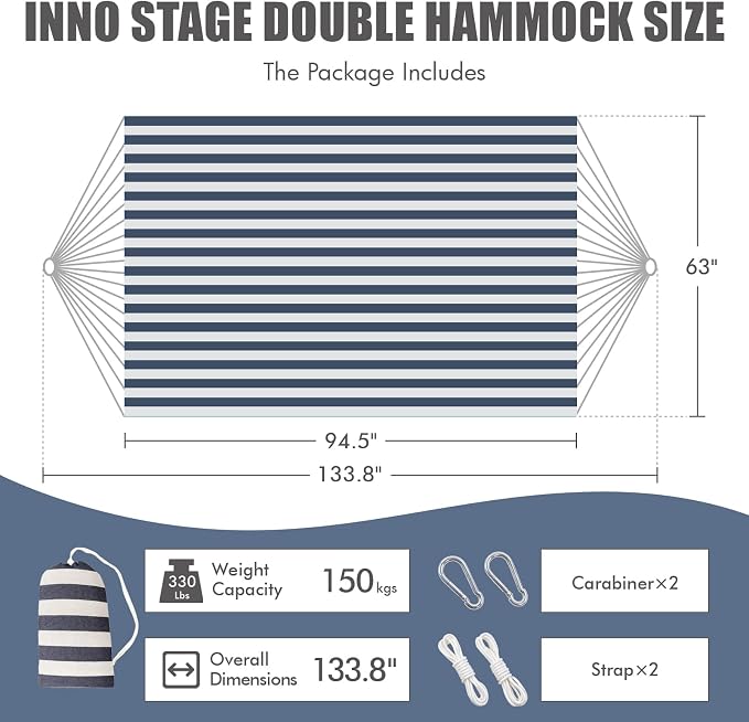 INNO STAGE Double Hammock with Tree Straps - Image 2