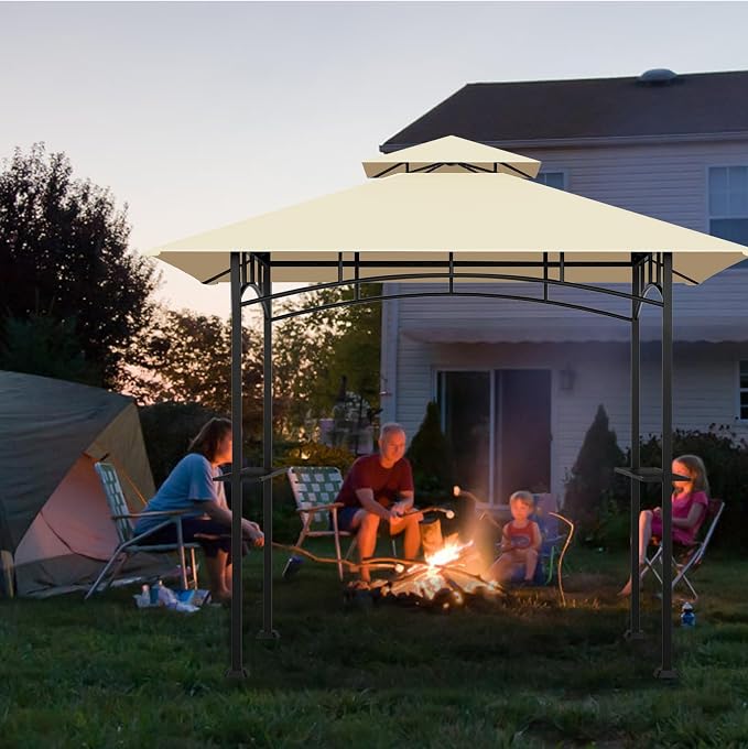 Grill Gazebo Replacement Top, 5 * 8 Outdoor BBQ Top Cover, Double Layer BBQ - Image 7