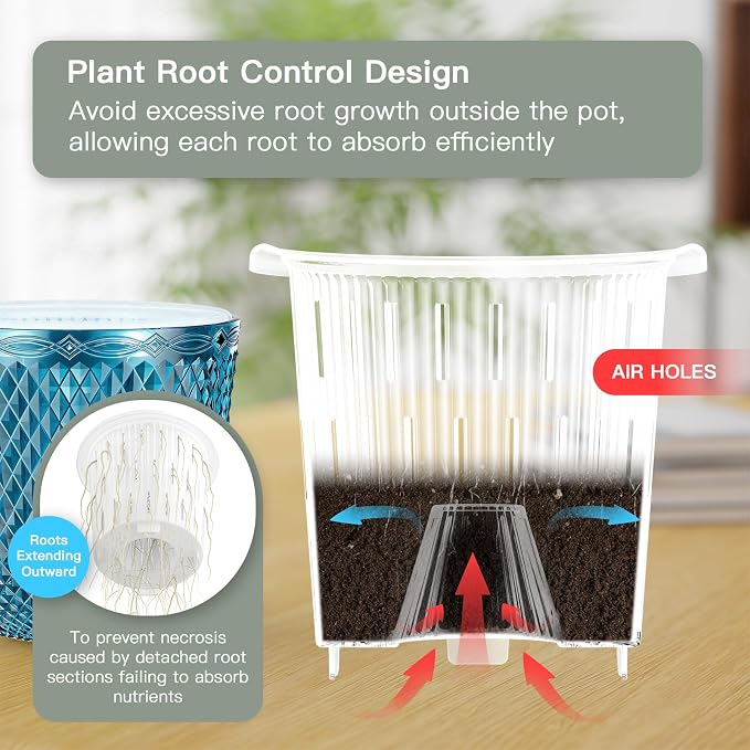 QCQHDU Self Watering Hanging Pots, 2 Pack 7.2 Inch Hanging Planters - Image 5