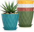 7 Inch Plant Pots 5 Pack, Flower Planters by SQKH