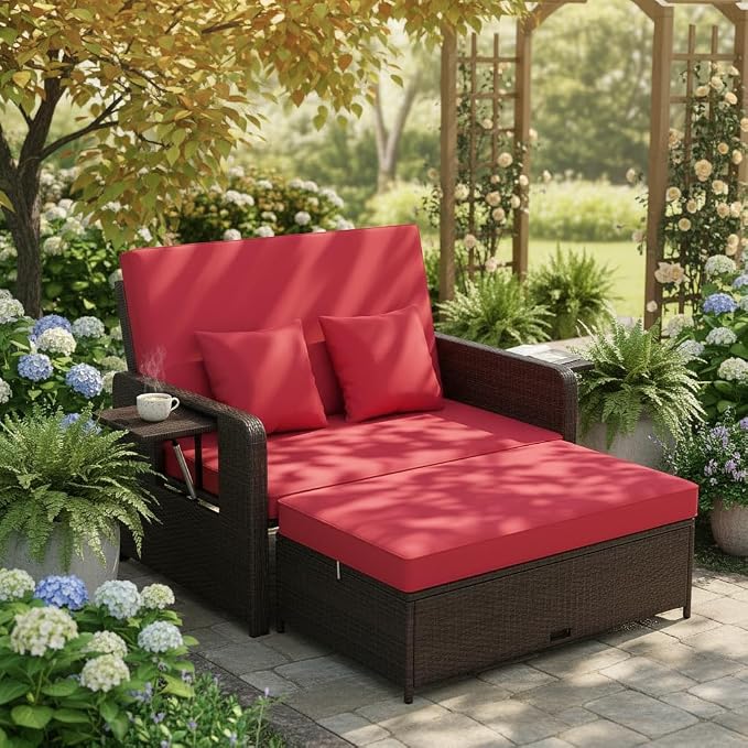 Tangkula Patio Rattan Daybed - Image 4