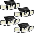 INCX Solar Motion Sensor Lights Outdoor, 3 Heads Security Lights Solar Powered by INCX