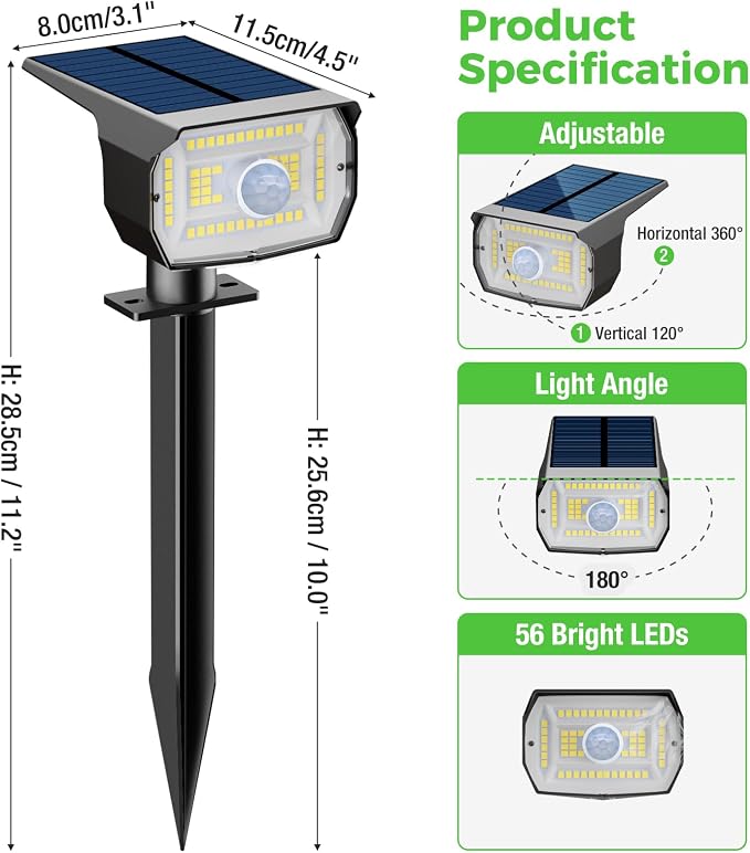 nipify Solar Spot Lights Outdoor Motion Sensor - Image 6