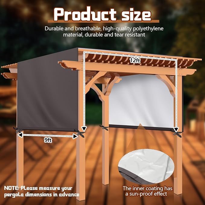 Universal Pergola Replacement Canopy Outdoor Canopy Shade Cover Waterproof - Image 2