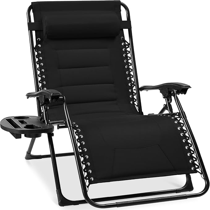 Best Choice Products Oversized Padded Zero Gravity Chair, Folding Outdoor Patio by BestChoiceProducts