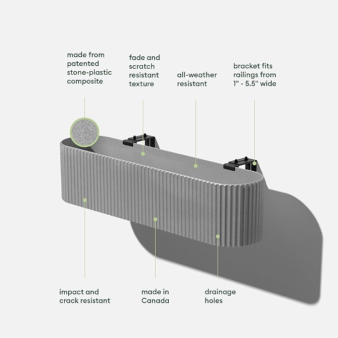 Veradek Demi Series Railing Planter - Image 2