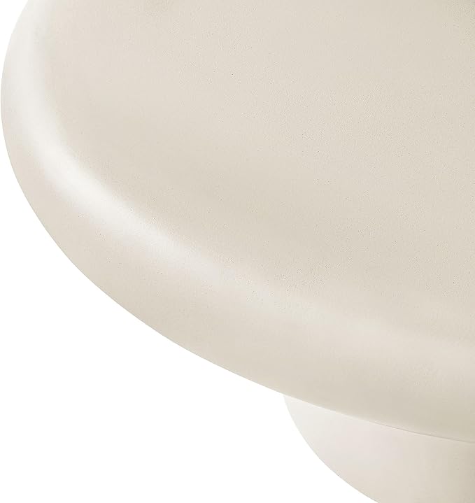 Modway Argos Round Concrete Coffee Table in White - Image 9