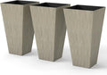Outsunny Tall Planters for Outdoor Plants Set of 3, 28 in Taper Planters by Outsunny