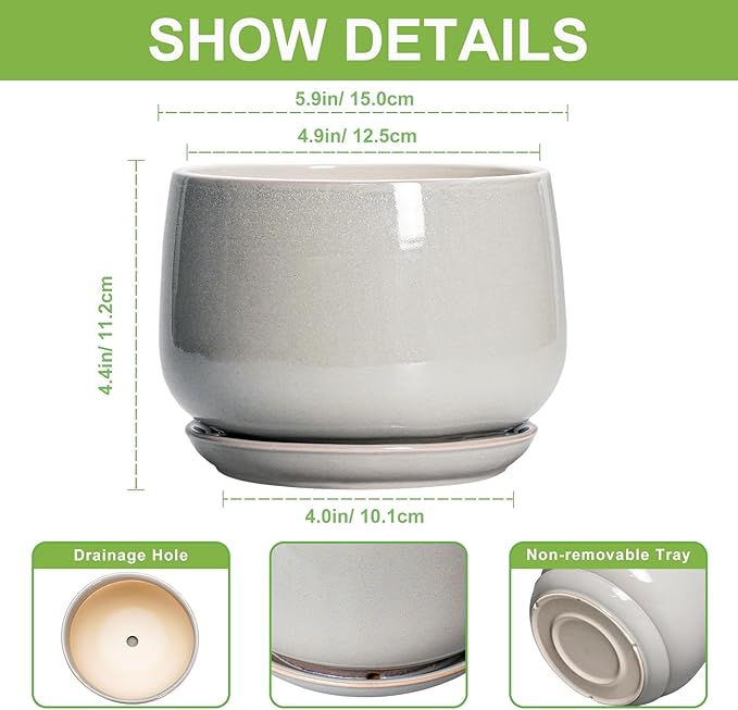 G EPGardening Ceramic Pots for Plants - Image 3