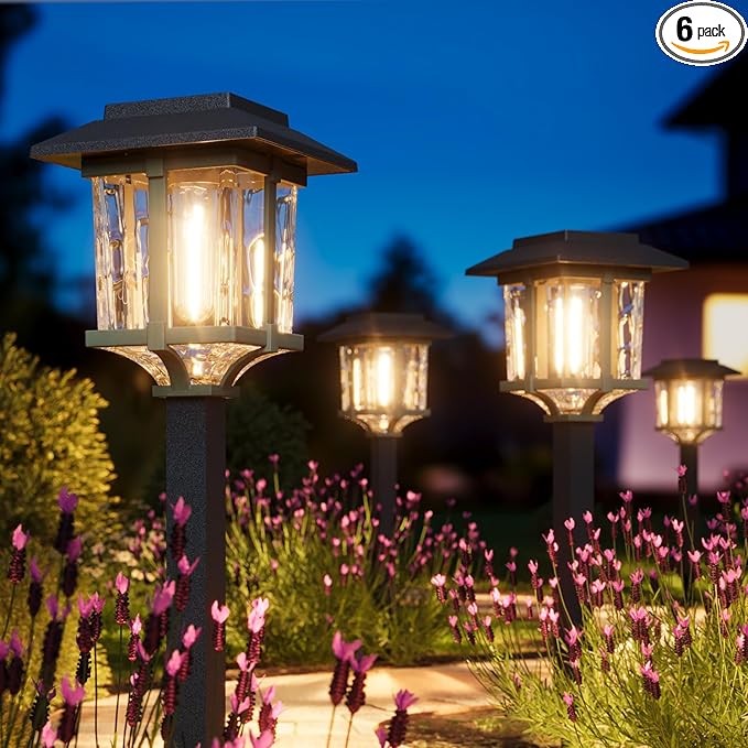 XMCOSY+ Solar Outdoor Lights Waterproof IP65, Solar-Powered Garden/Yard/Pathway by XMcosy
