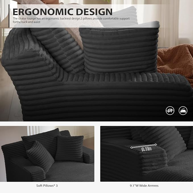 50 Inches Chaise Lounge Indoor, Oversized Chaise Lounge Chair - Image 5