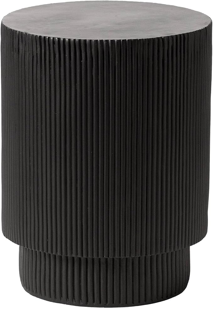 LeisureMod Modern Side Table Round Fiberstone Top Accent End Table - Image 8