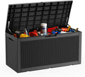 DRATO 100 Gallon Large Deck Box, Outdoor Storage Box by DRATOprovidesawarmandcozy