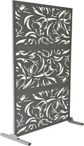 Oakland Living 6 ft. X 4 ft. Grey Freestanding Metal Privacy Screen Room Divider by Oakland+Living