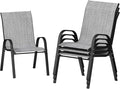 UDPATIO Patio Chairs Set of 4, Stackable Outdoor Dining Chairs by UDPATIO