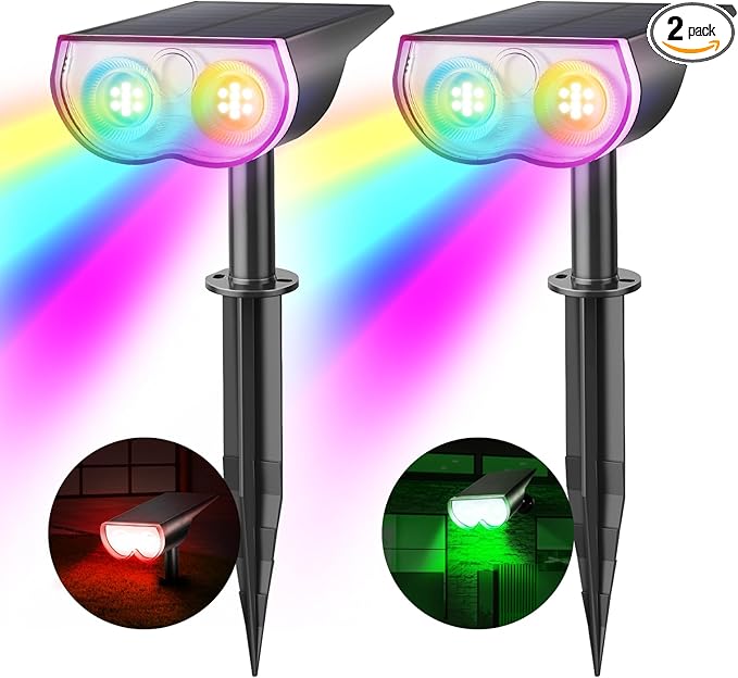 Consciot Solar Spot Lights Outdoor, Halloween Decorations 22 LEDs IP67 by Consciot