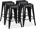 Shahoo 24 Inches Metal Bar Stools Counter Height Stackable Backless Stools by BuynowfromShahoo