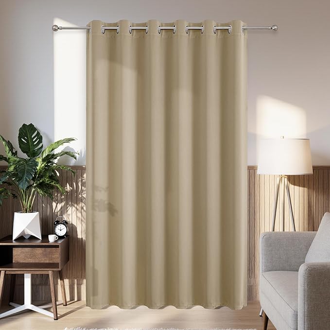 Joydeco Blackout Patio Sliding Door Curtains 96 Inches Long, Grommet Privacy by JOYDECO
