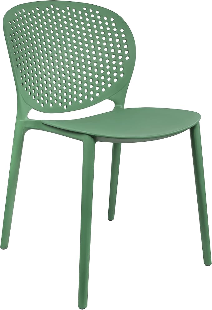 2xhome Set of 3 Patio Dining Chairs | Modern Stackable Outdoor Pool Side Chair - Image 7
