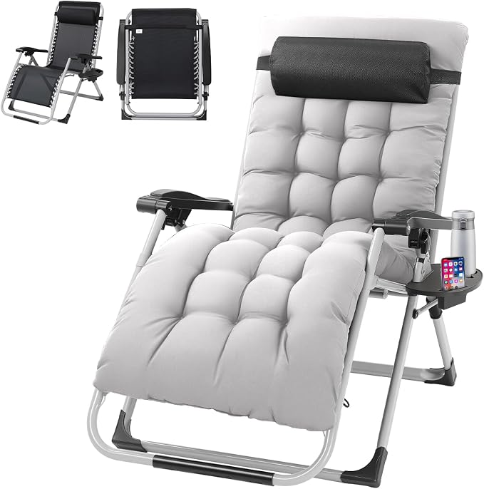 VINGLI 29" Padded Zero Gravity Chair, Lounge Chair by VINGLI