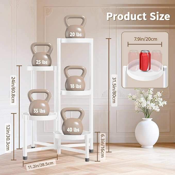 LASZOLA 5 Tiered Folding Tall Plant Stand Indoor - Image 6