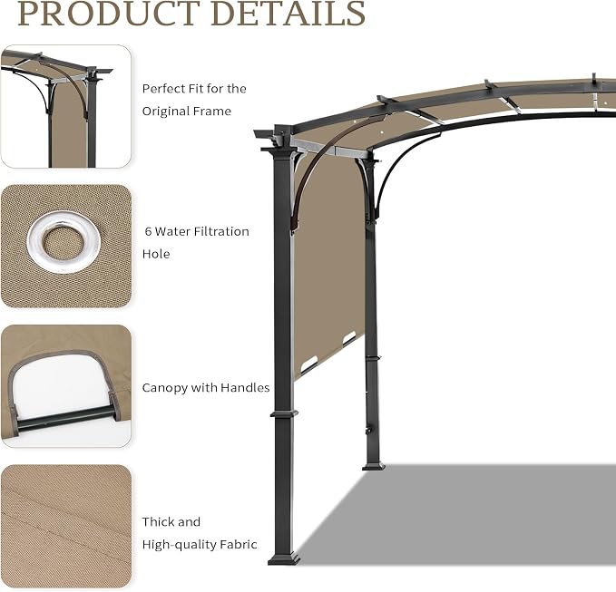 Pergola Canopy Replacement Cover - Image 4
