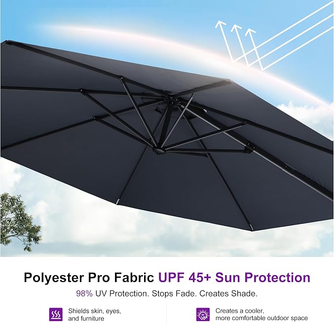 PURPLE LEAF 11 Feet Patio Umbrella - Image 6