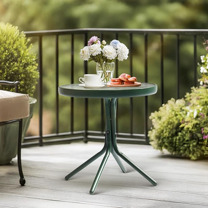 VINGLI Outdoor Side Table, Weatherproof Small Tables - Image 2