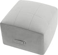 MeMoreCool Square Stuffed Pouf Ottoman Foot Rest, Floor Pouf Foot Stool by MeMoreCool