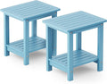 YEFU Outdoor Side Table for Patio: 16" HIPS Weather by YEFU