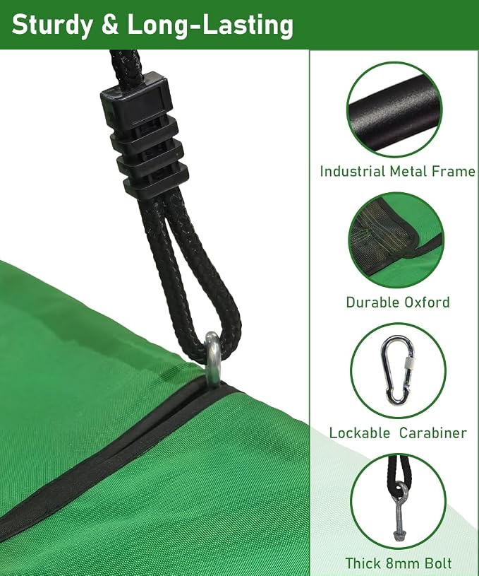 60" Retangular Tree Swing for Kids & Adults, Adjustable Platform Swing - Image 2