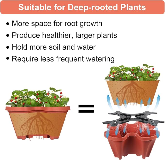 DUNCHATY 5 Tier Plant Pot, Vertical Garden Planter, Strawberry Planter - Image 7