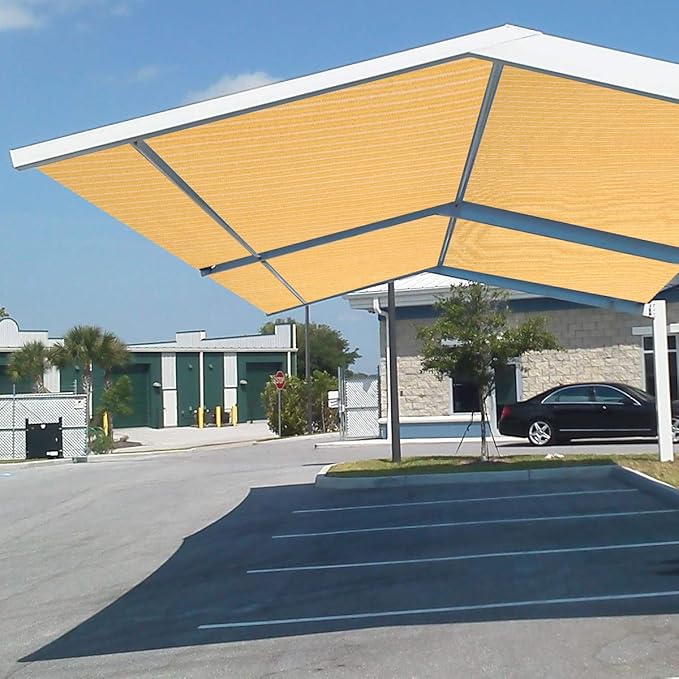 Eden's Decor Straight Flat-Edged Sun Shade Sail Rectangular 14' x 15' Wheat - Image 6