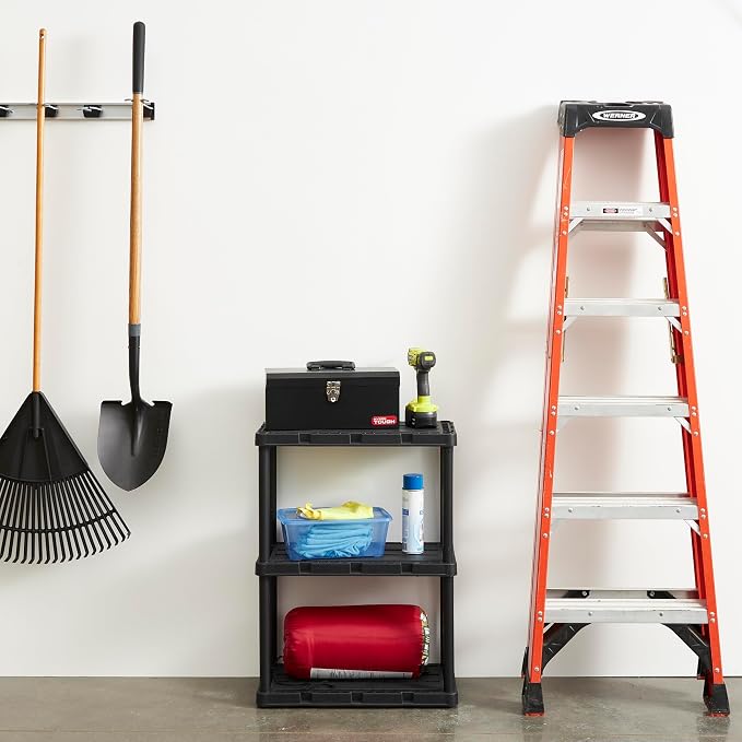 Gracious Living 3 Pack Light Duty Storage Shelves, Knect-A-Shelf 3-Shelf - Image 2