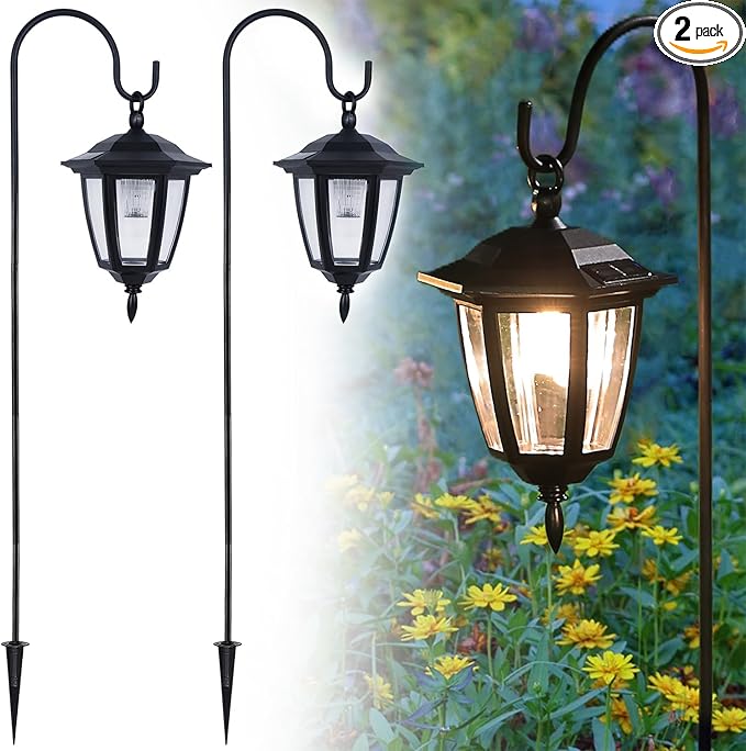 Dynaming 2 Pack Solar Hanging Lights Outdoor, Solar Powered Garden Decorative by Dynaming