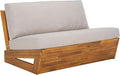 SAFAVIEH Outdoor Patio Furniture Collection Lynn Natural & Light Grey Solid by SAFAVIEH
