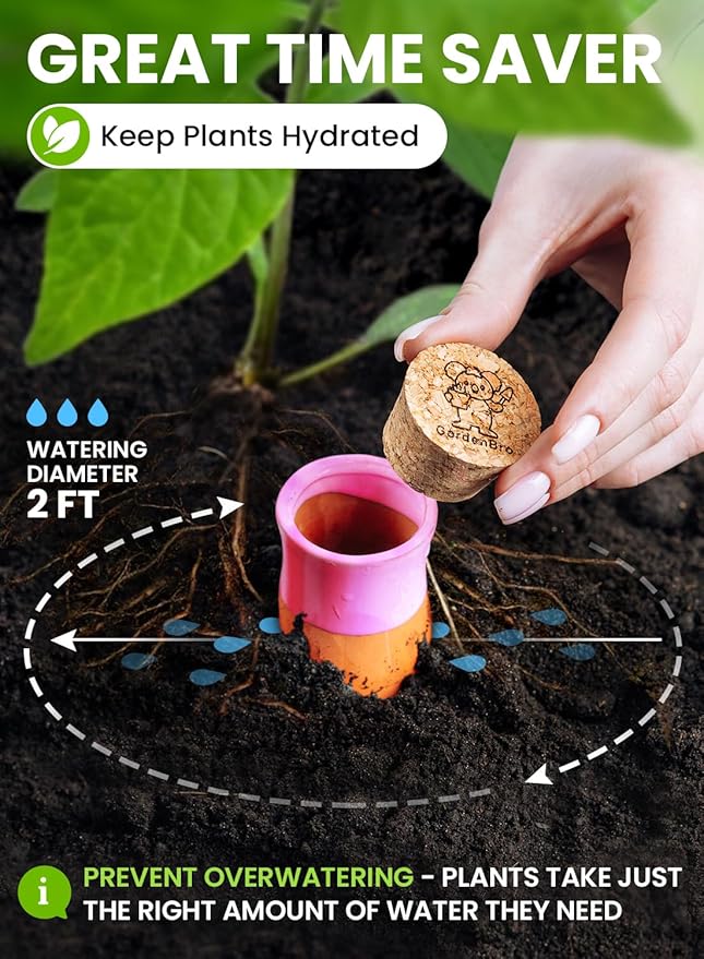 4 Pcs Ollas Terracotta Watering Pots Large - 14 Oz Self Watering Planter Insert - Image 4