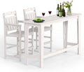 Ciokea 3 Pcs Outdoor Bar Height Table Set, Heavy-Duty All-Weather HDPE Patio by CIOKEA