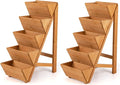 Giantex 5-Tier Wooden Vertical Raised Garden Bed Set of 2, Freestanding Plant by Giantex