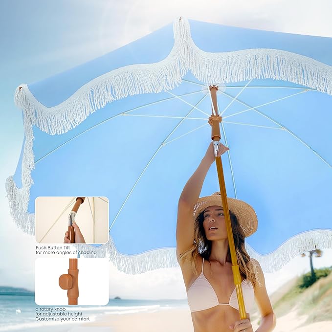 PHI VILLA 7ft Beach Umbrella - Image 4